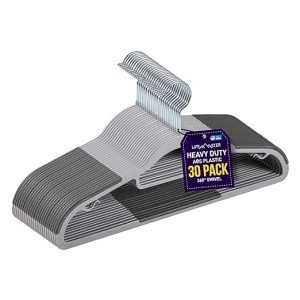 Durable Non Slip Clothes Gray Plastic Premium Hanger